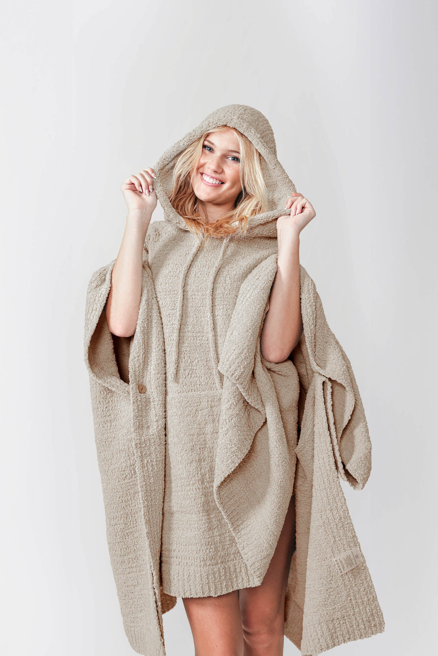 Snug Hooded Wearable Blanket Taupe