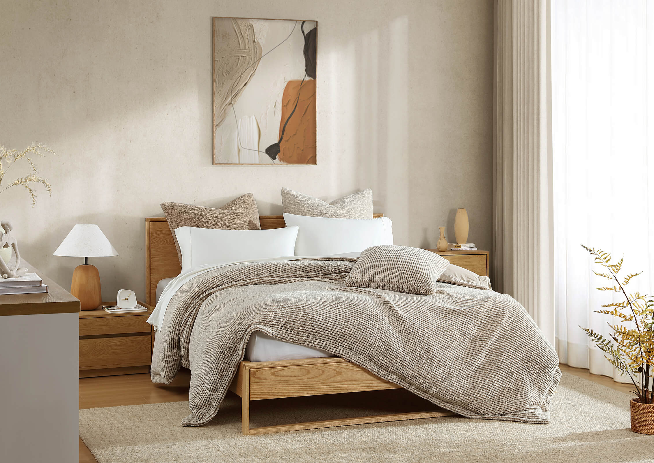 Two-Tone Snug Ribbed Bamboo Duvet Cover – Sunday Citizen