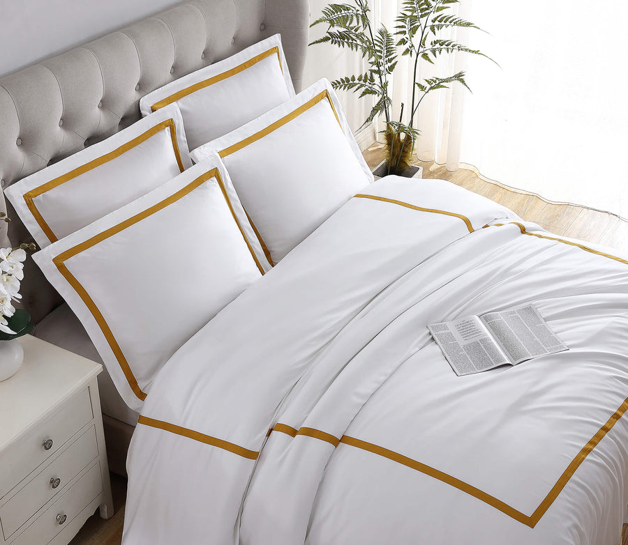 Frame Premium Bamboo Bed Toppers Bundle White - Gold