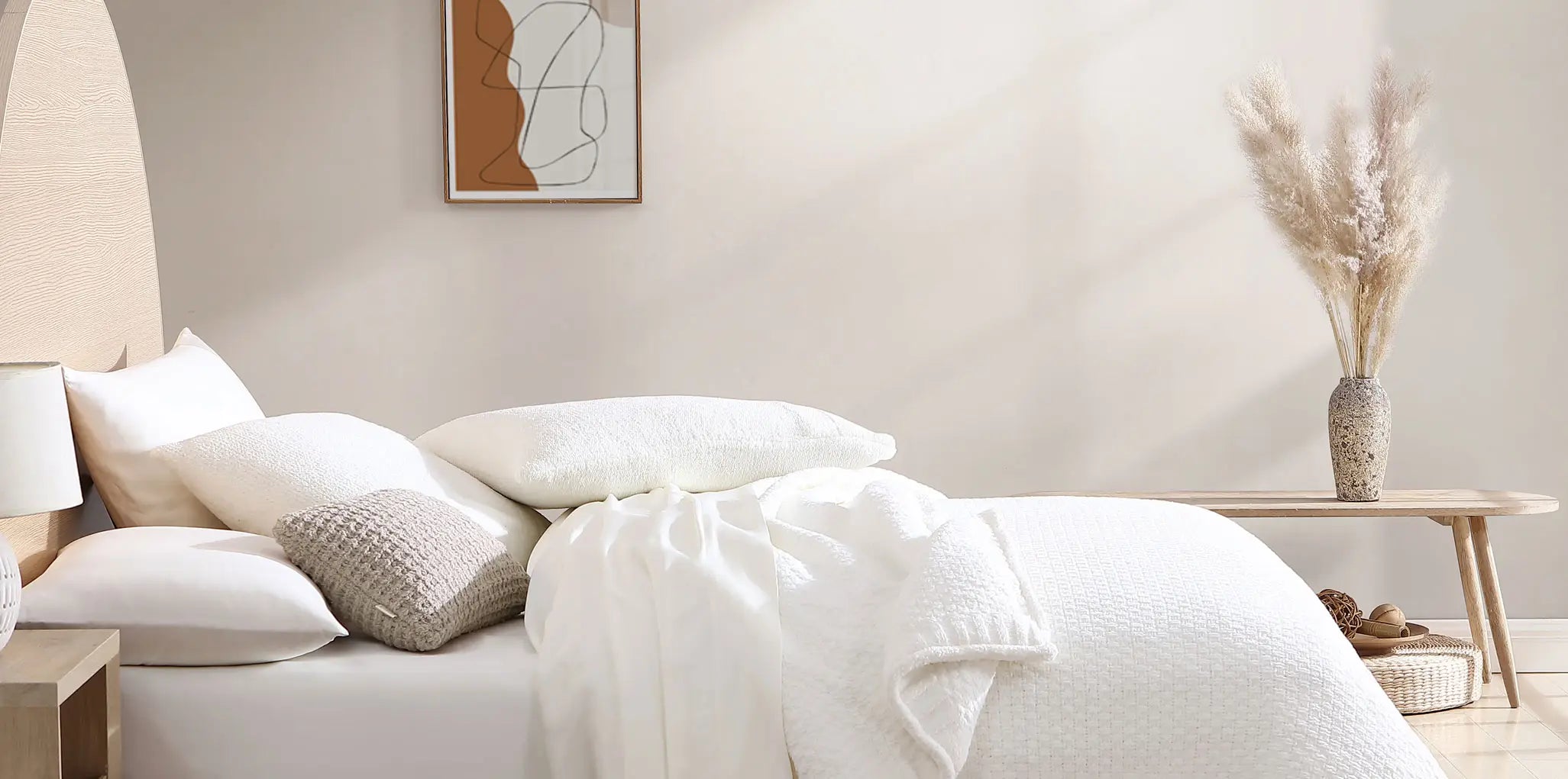 Bed Room Colors Beige Wall with White Comforter