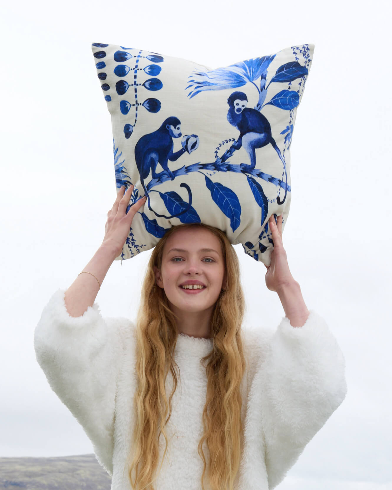 Sunday-Citizen_Blue-Monkeys-Throw-Pillow_ Off White