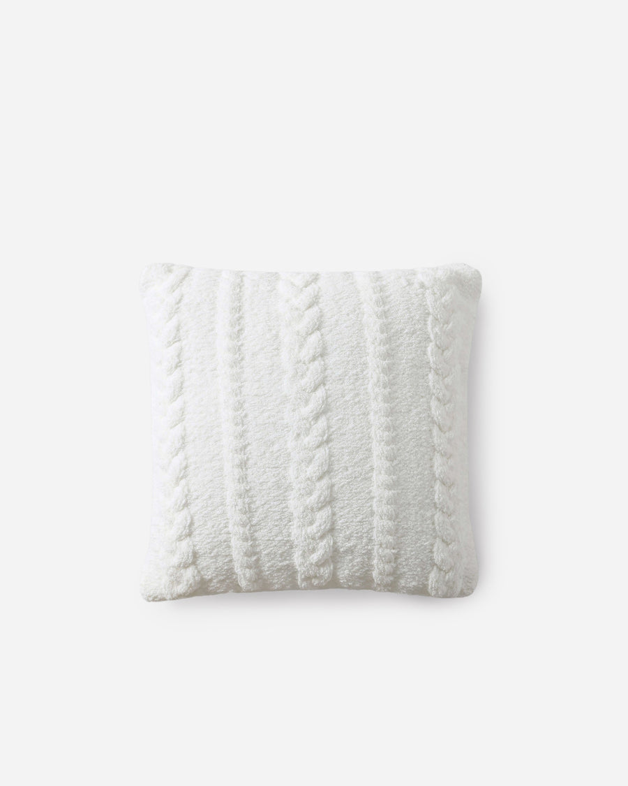 Braided Throw Pillow Off White