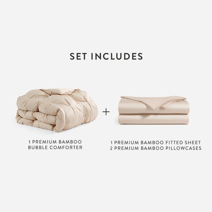 Premium Bamboo Bubble Essentials Bundle Blush