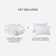 Cooling Bamboo Viscose Comforter Bundle Clear White