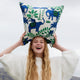 Sunday-Citizen_Monkey-On-Elephant-Throw-Pillow_Baritone Blue