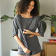 Butter Modal Boat Neck Tee Coal