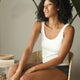 Butter Modal Tank Clear White