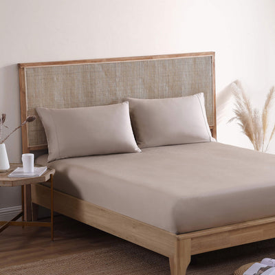 Premium Bamboo Fitted Sheet Taupe