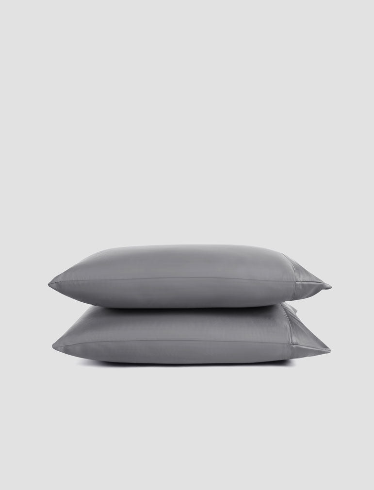 Natural Premium Bamboo Pillowcase Set Coal