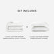 Sunday Citizen Luce Cotton Sateen Duvet Cover Bundle in White