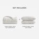 Breathable Faux Fur comforter Bundle White