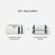 Sunday Citizen Amarena Snug Striped Comforter in Midnight - Off White