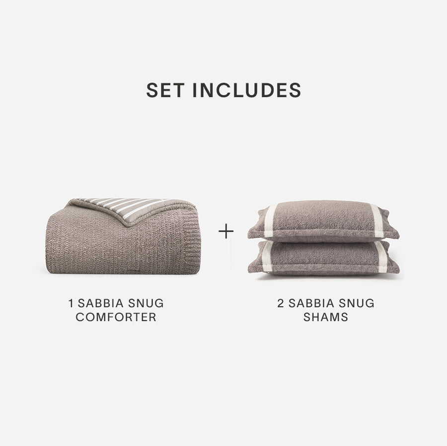 Sunday Citizen Sabbia Snug Striped  in Taupe - Off White