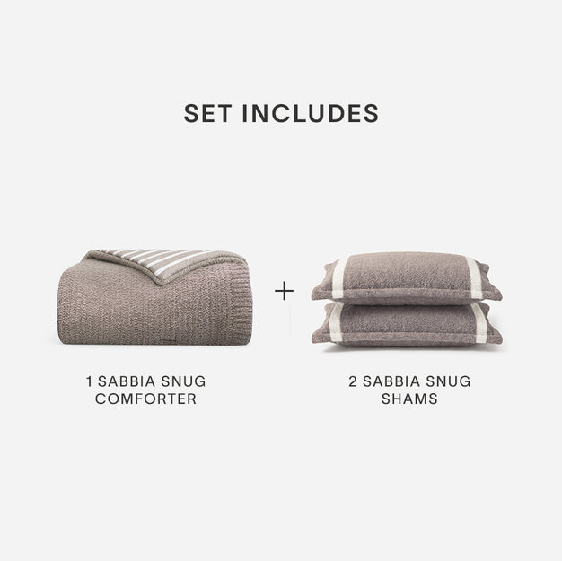 Sunday Citizen Sabbia Snug Striped  in Taupe - Off White