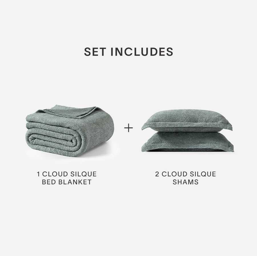 Sunday-Citizen_Cloud-Silque-Bed-Blanket-Bundle Slate Grey