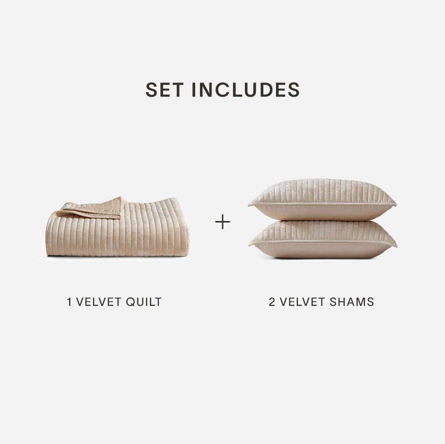 Sunday Citizen Velvet Quilt Bundle Blush