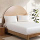 Natural Premium Bamboo Fitted Sheet Off White