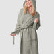 Ribbed Hooded Robe Boulder