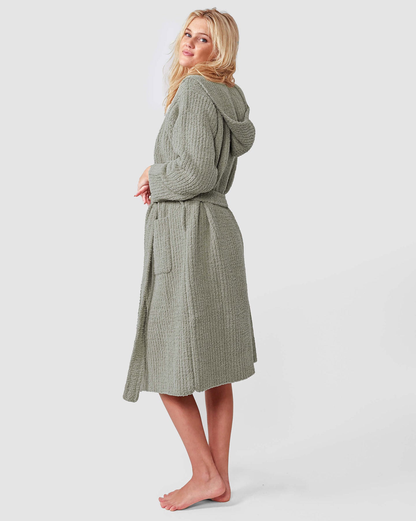 Ribbed Hooded Robe – Sunday Citizen