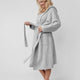 Ribbed Hooded Robe Cloud Gray