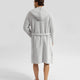 Ribbed Hooded Robe Cloud Gray