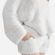 Breathable Faux Fur Top Shorts Off White