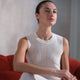 CloudCool Crochet Dress Off White