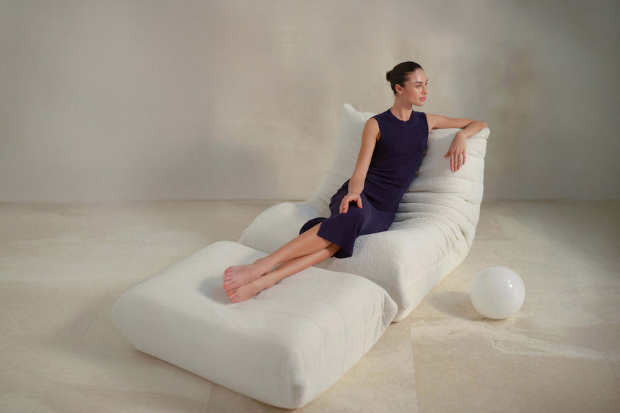 Furniture Dakota Ottoman White