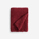 Heavy Snug Throw Knitted Yarn Salsa Red