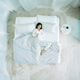 Woven Cotton Long PJ Set White