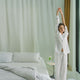 Woven Cotton Long PJ Set White