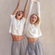 Organic French Terry Long-Sleeved Top Off White