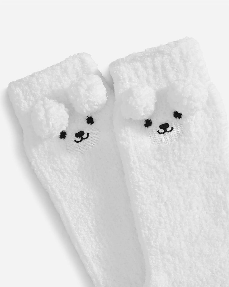 Snow  Bear Snug Socks Off White