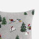 Velvet Bear Embroidery Throw Pillow Slate Grey 1 Slate Grey