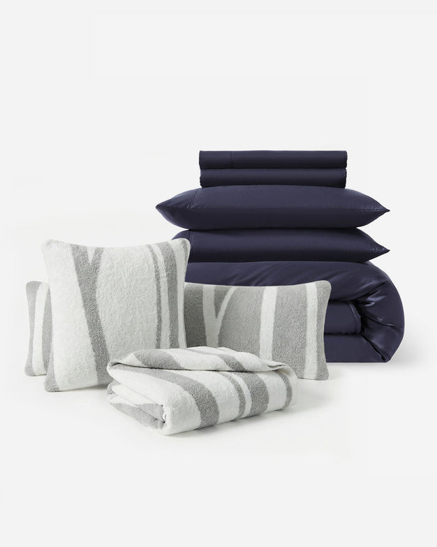 Silky-Lyocell-Cloud-Silque-Woodland-Bundle Baritone Blue - Pearl Grey