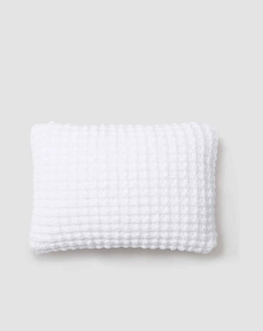 Snug Waffle Mini Pillow Clear White