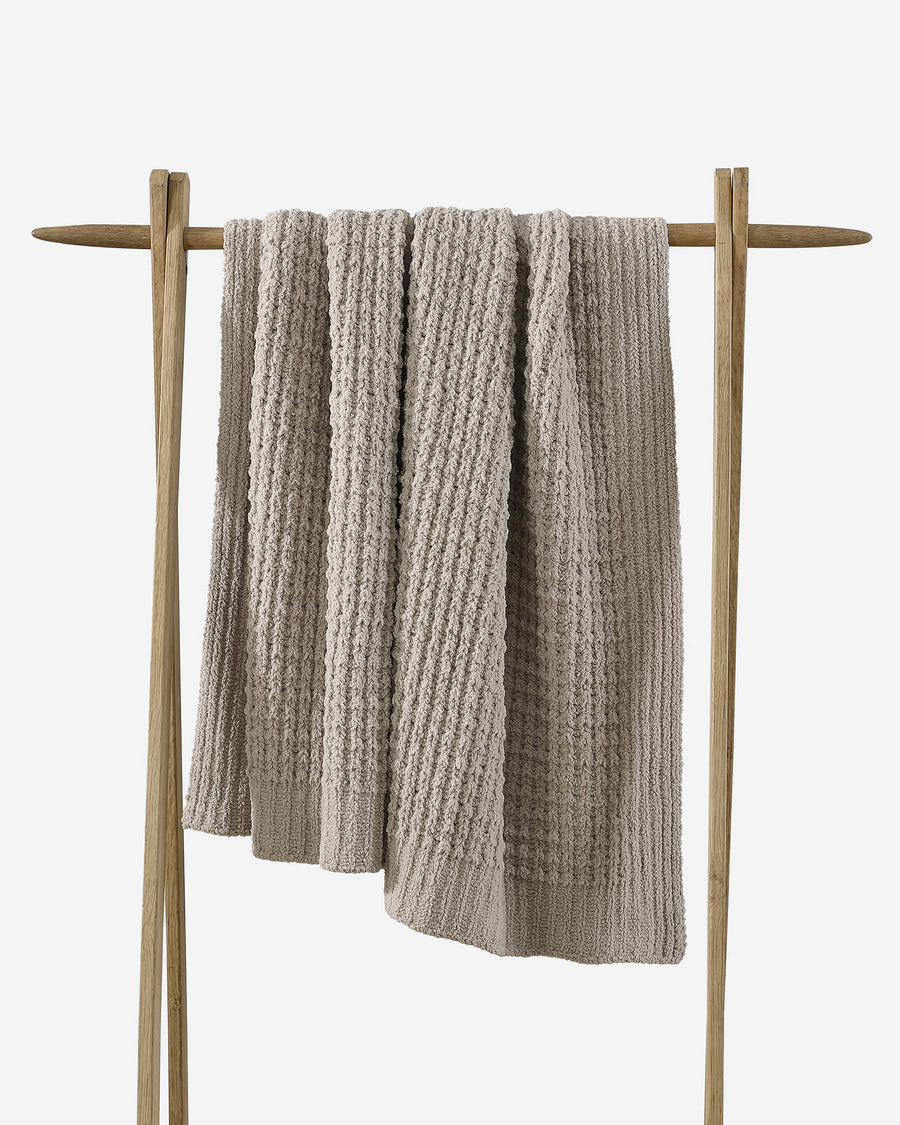 Waffle Lightweight Throw Taupe