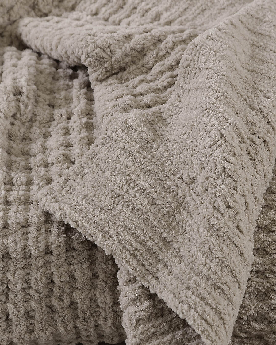 Waffle Lightweight Throw Taupe