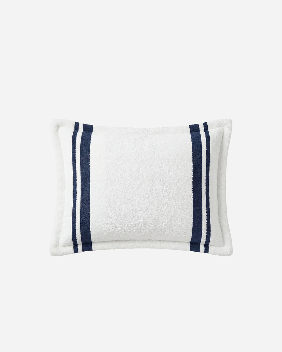 Sunday Citizen Amarena Snug Striped sham set in Midnight - Off White