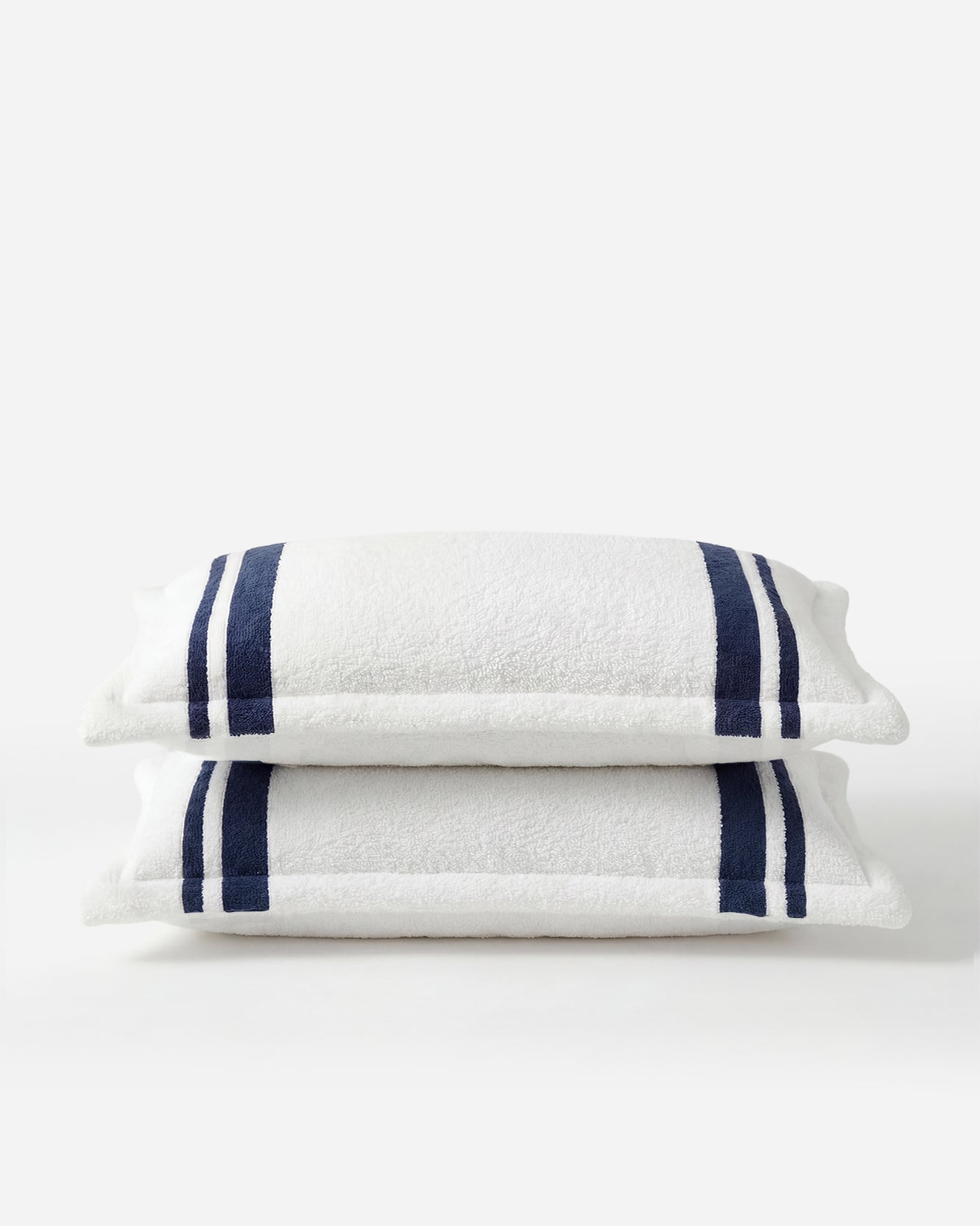 Sunday Citizen Amarena Snug Striped sham set in Midnight - Off White