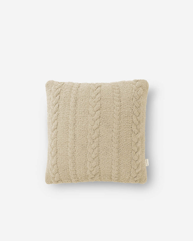 Braided Throw Pillow Sahara Tan