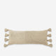 Braided Pom Pom Lumbar Pillow Sahara Tan