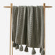 Braided Pom Pom Throw Boulder
