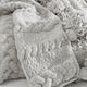 Braided Pom Pom Throw Cloud Gray