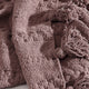 Braided Pom Pom Throw Rose