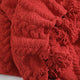 Braided Pom Pom Throw Rouge