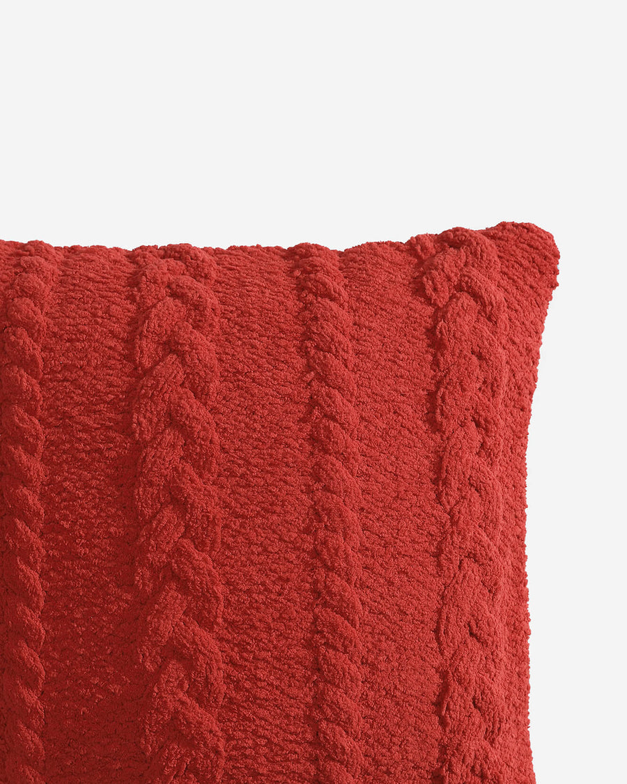 Braided Throw Pillow Rouge