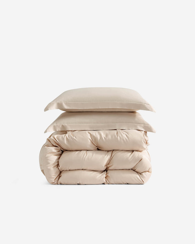 Premium Bamboo Bubble Comforter Bundle Blush