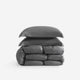 Premium Bamboo Bubble Comforter Bundle Granite