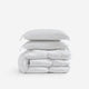 Premium Bamboo Bubble Comforter Bundle Clear White